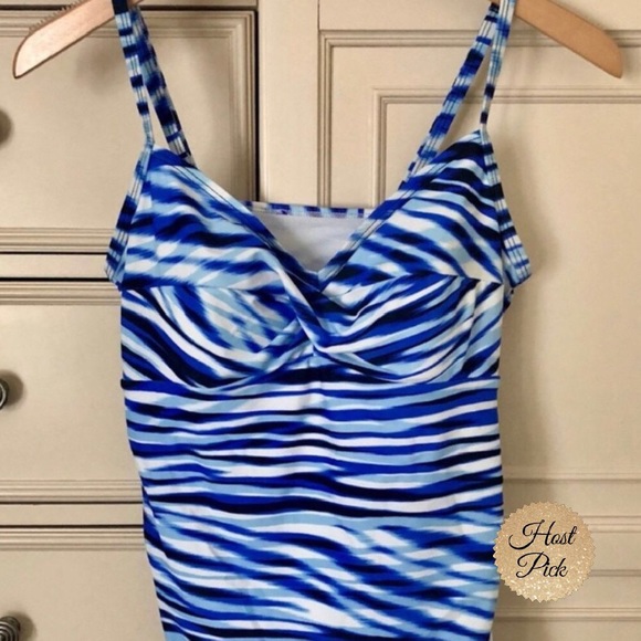 CROFT & BARROW Women’s Twisted Tankini Top - Picture 3 of 11